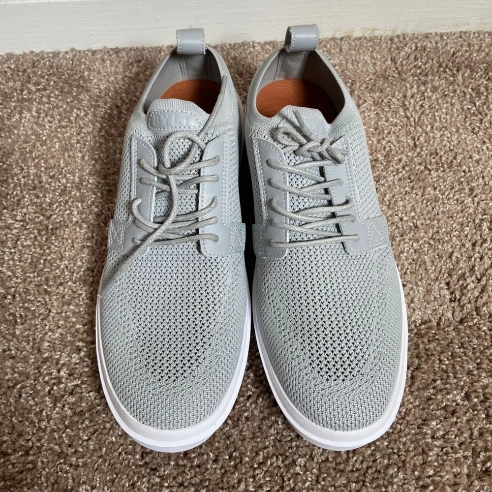 BYLT Lido Knit Sneakers Mens Size 10 Gray Low Top Lace-Up Casual Walking Shoes